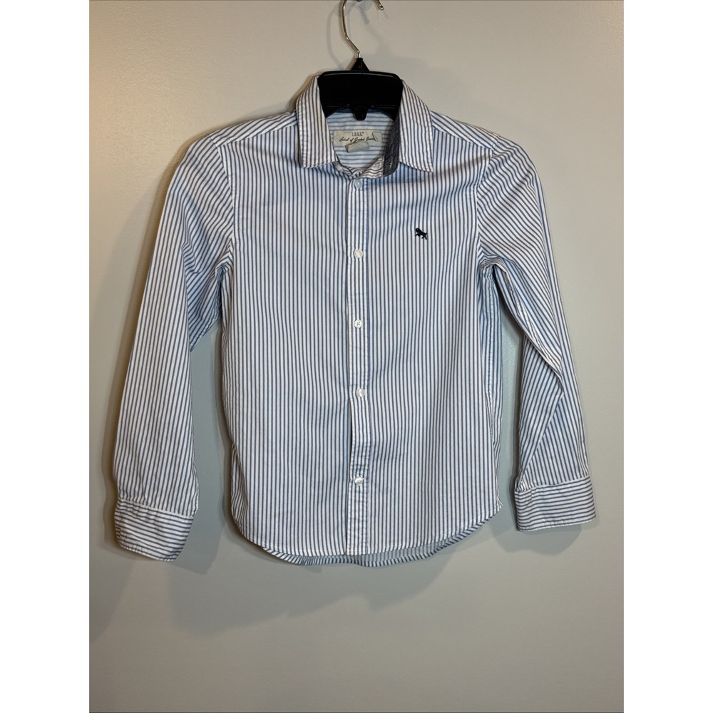 H&M LOGG boys‎ dress SHIRT size 10 long sleeve blue collared button down